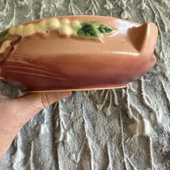 Vintage Roseville Art Pottery IBLI-6 Snowberry Rose Bowl, 7.5" Wide - Picture 6 of 8